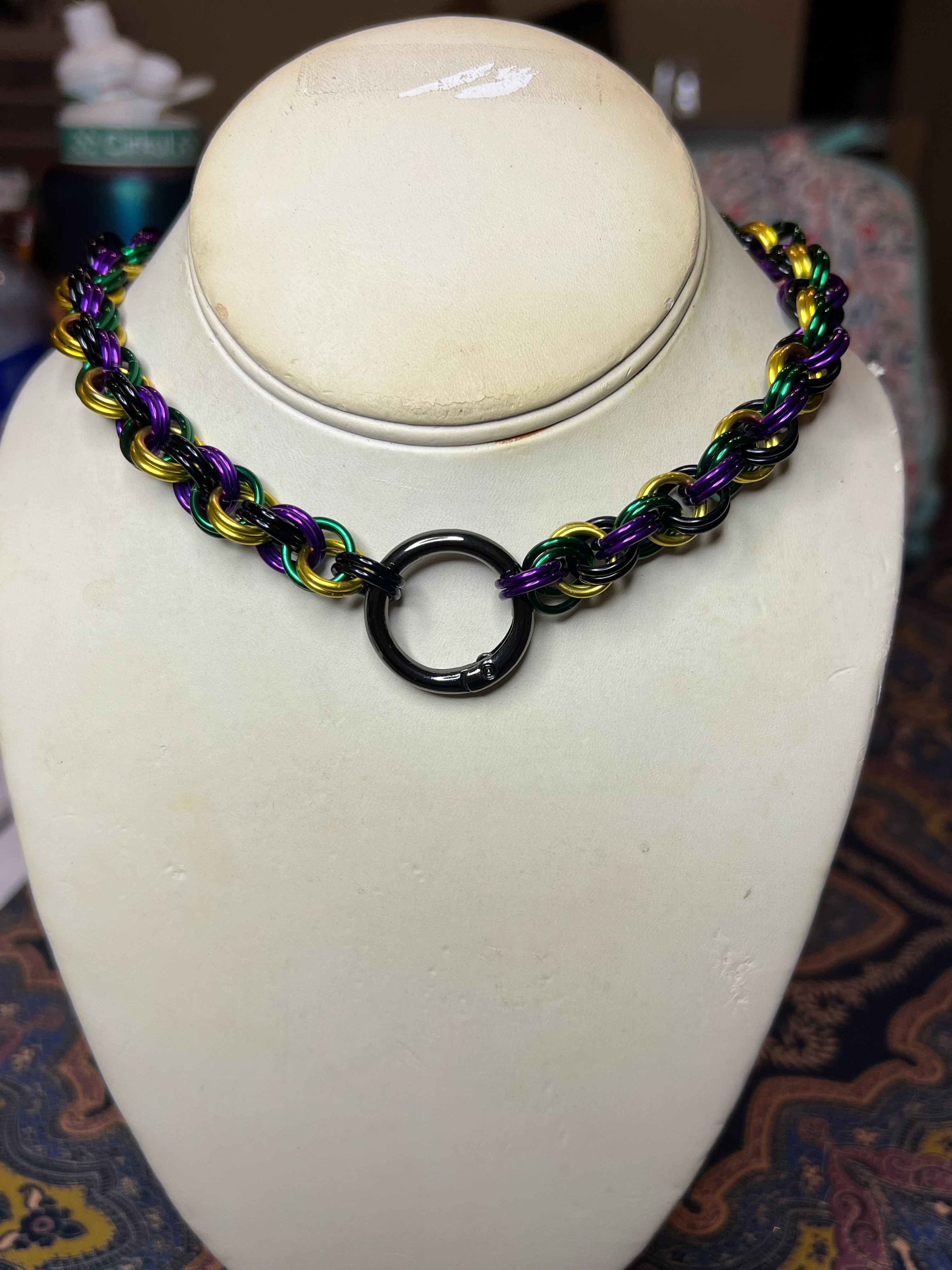 Double Spiral Chainmaille Necklace