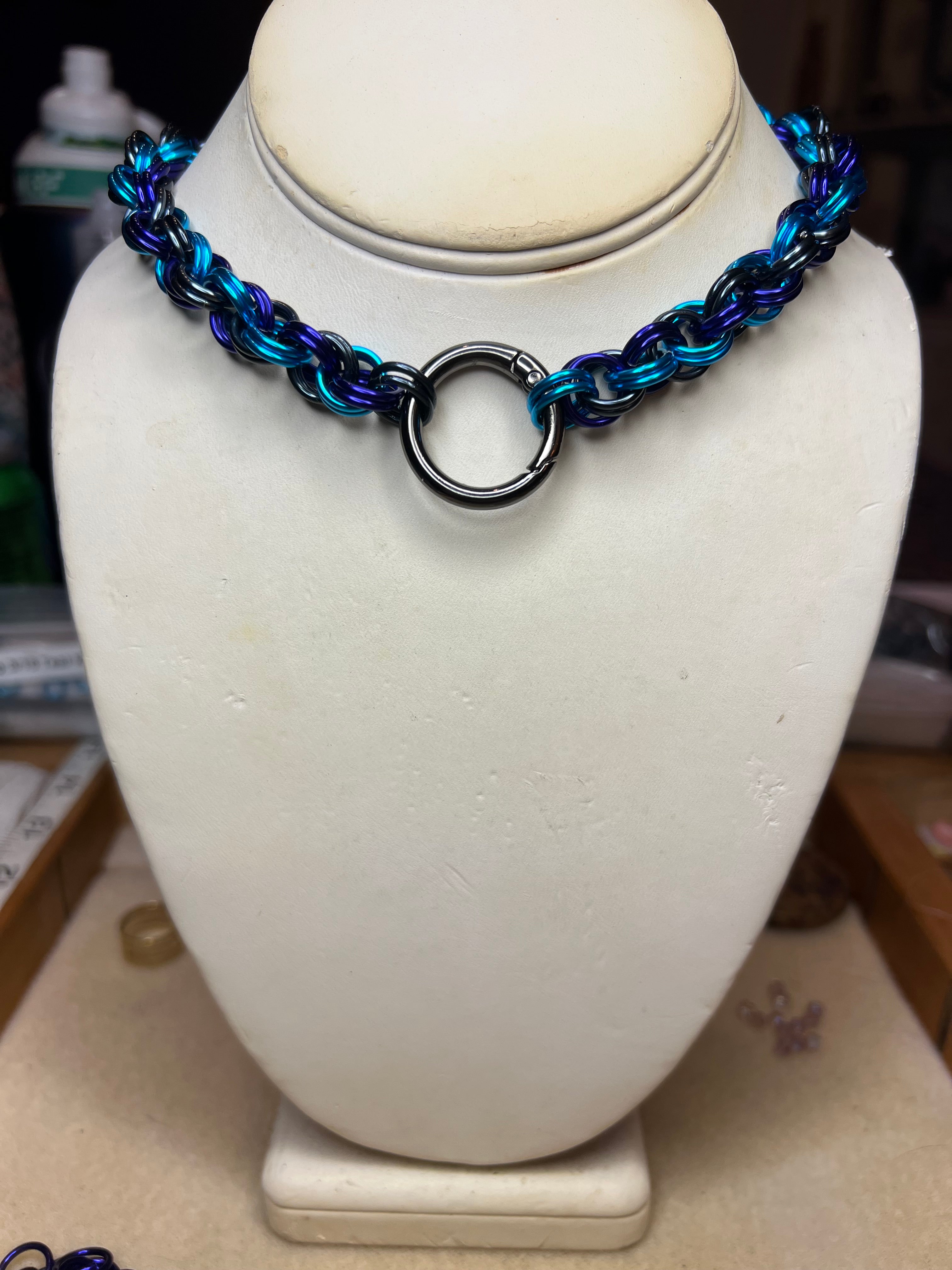 Double Spiral Chainmaille Necklace