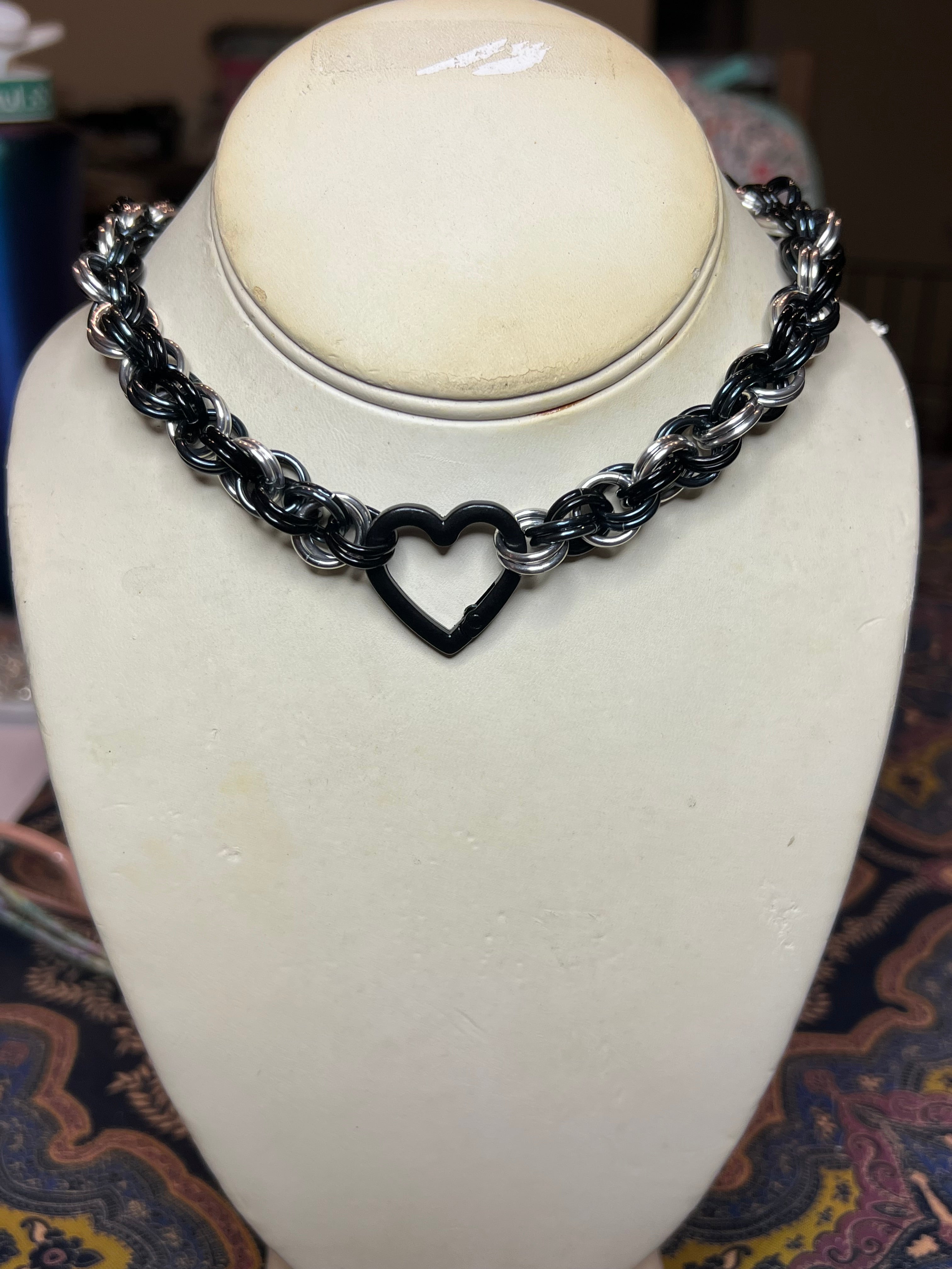 Double Spiral Chainmaille Necklace