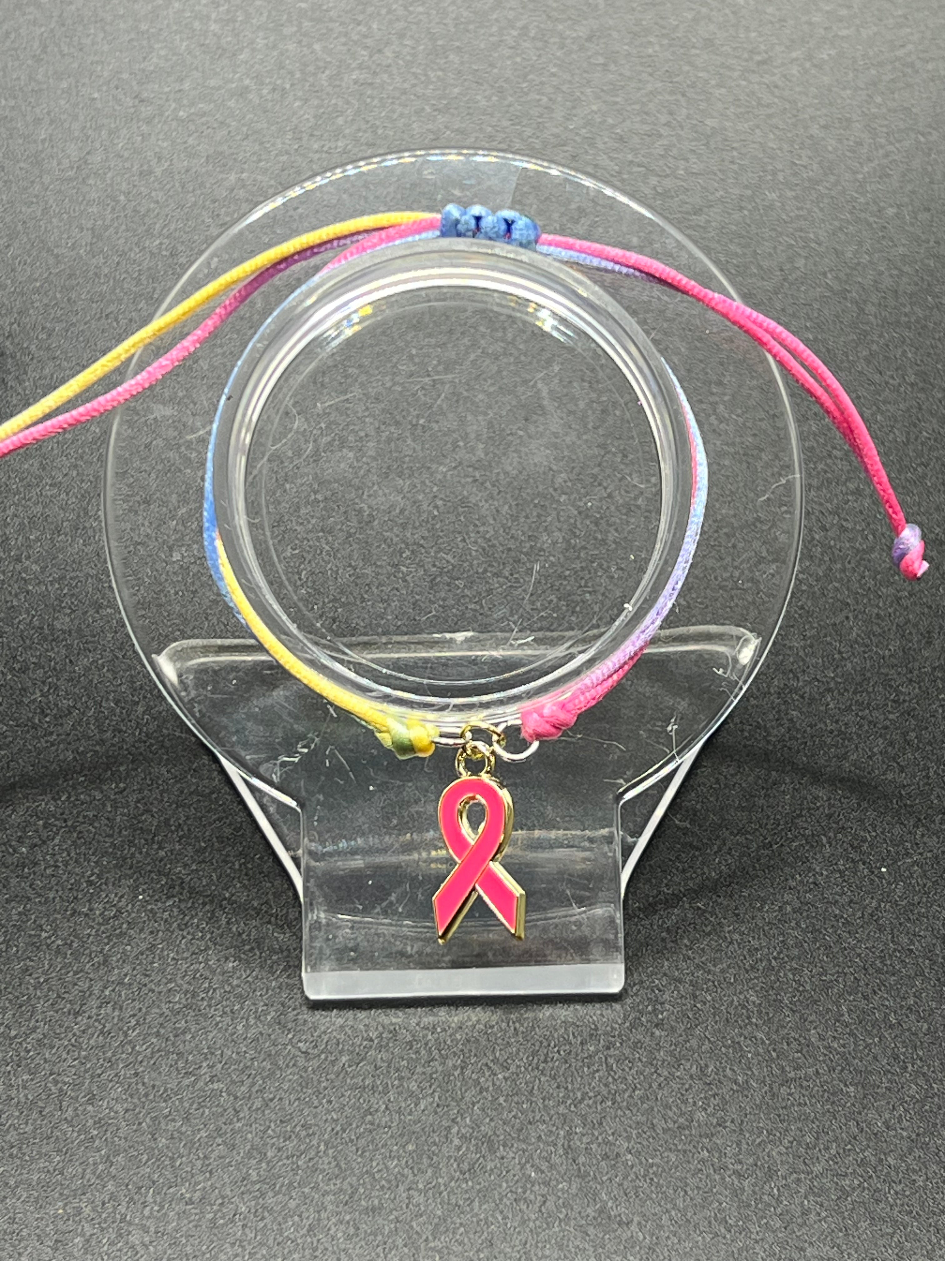 Pink Ribbon Adjustable Bracelet