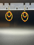 Orange Beaded Earrings