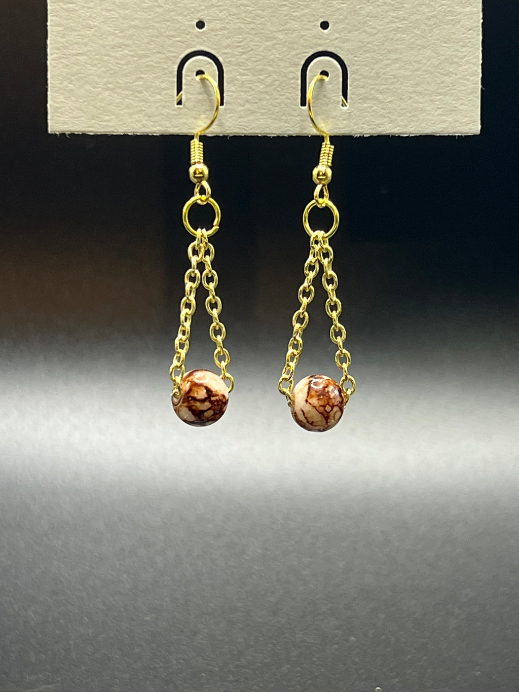 Bead and Chain Earrings