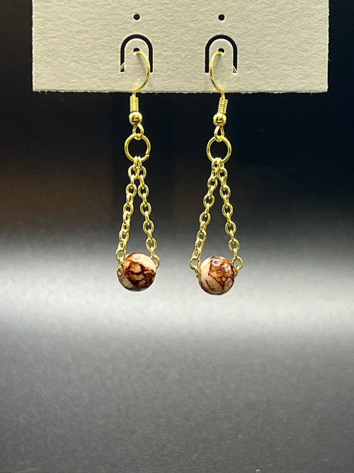 Bead and Chain Earrings