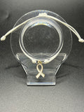 White Ribbon Adjustable Bracelet